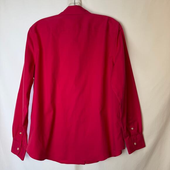 Jones New York Signature Non-Iron Shirt Fuchsia Pink Size Large - Picture 3 of 8